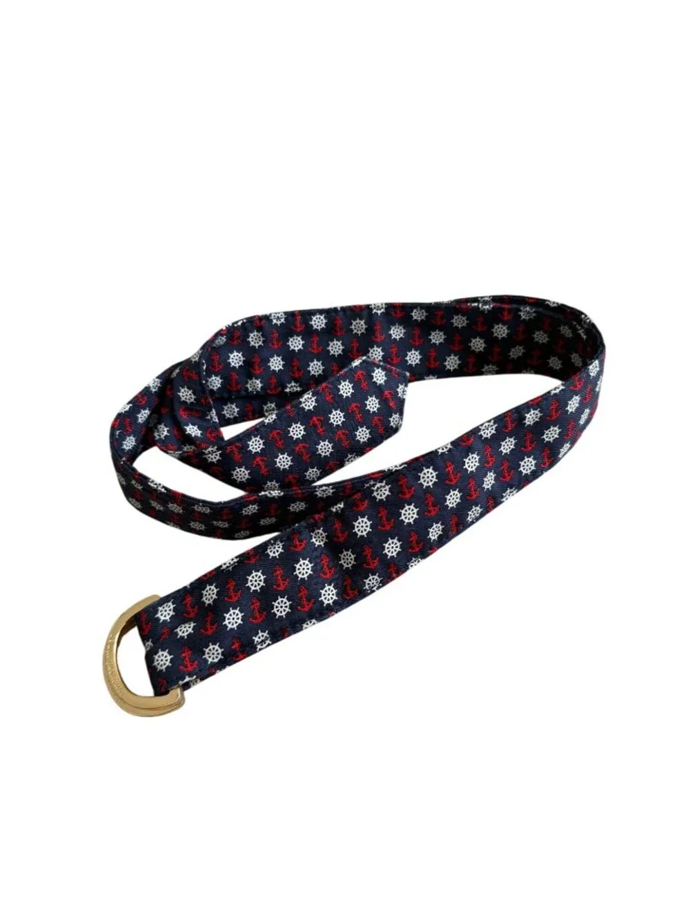 VINEYARD VINES Women’s Navy White Anchor Sailing Belt Size Small